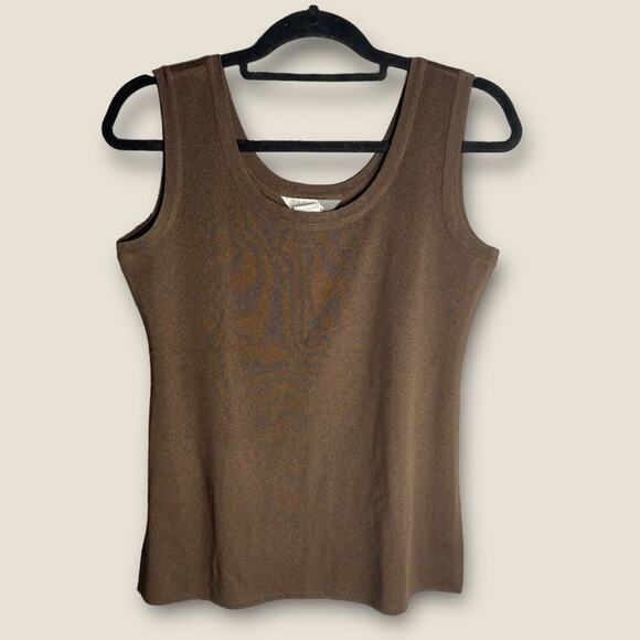 Misook Classic Mahogany Knit Tank top small - Picture 3 of 6